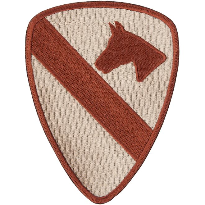Levně Nášivka: Divize jízdní 1. (First Cavalry) béžová | hnědá