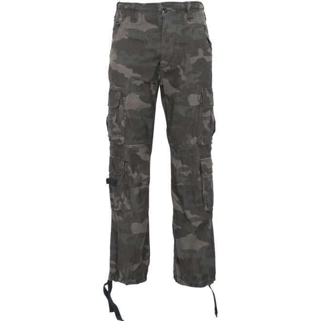 Levně Kalhoty Pure Vintage Trouser darkcamo