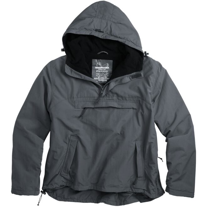Levně Bunda Windbreaker šedá