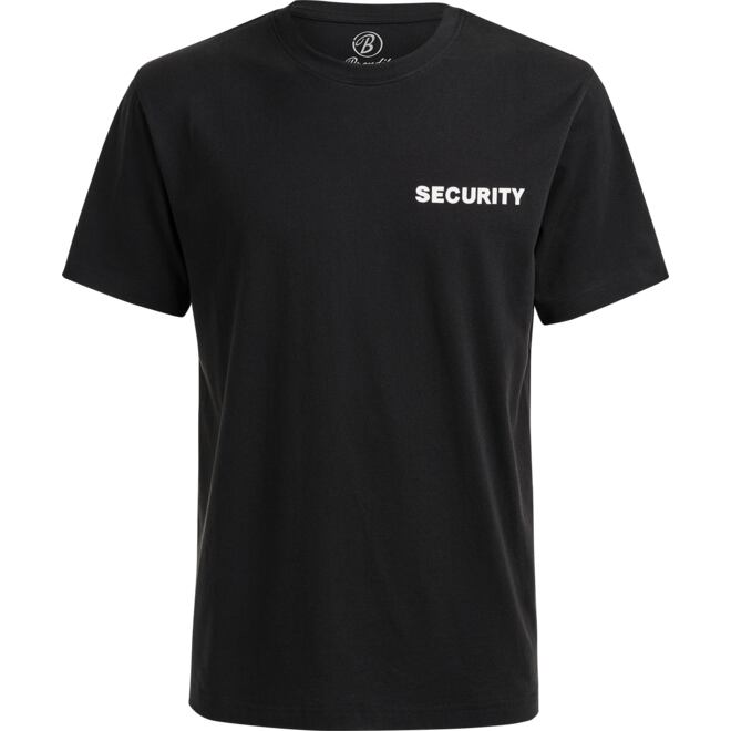 Levně Tričko SECURITY s nápisem černá | bílá