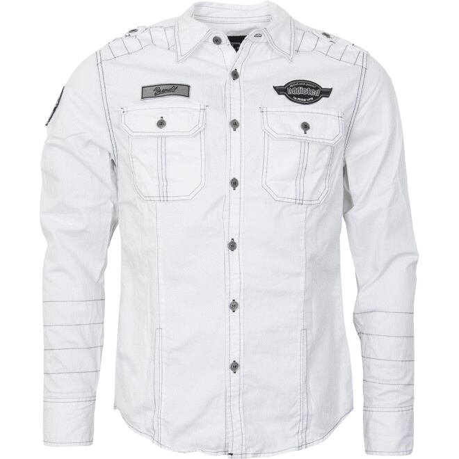 Levně Košile Luis Vintageshirt Long Sleeve bílá