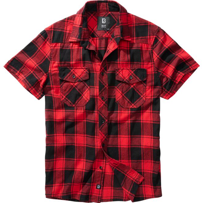 Levně Košile Checkshirt Halfsleeve červená | černá
