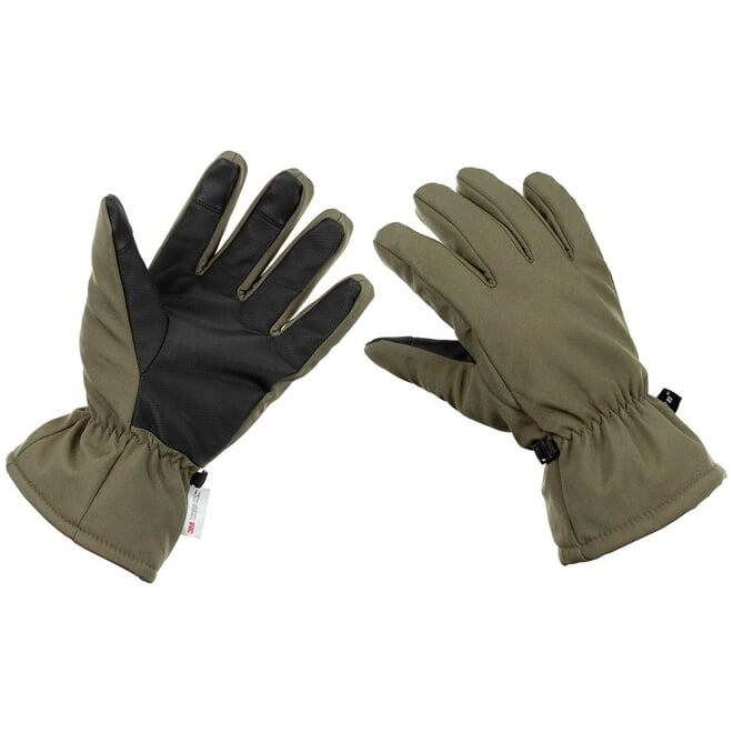 Levně Rukavice Soft Shell 3M Thinsulate olivové