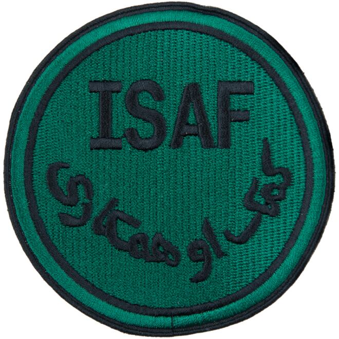 Levně Nášivka: ISAF olivová | černá
