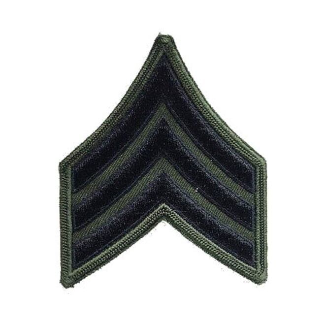 Levně Nášivka: Hodnost US ARMY rukávová Sergeant olivová | černá