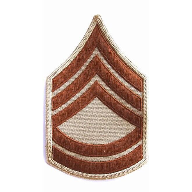 Levně Nášivka: Hodnost US ARMY rukávová Sergeant First Class béžová | hnědá
