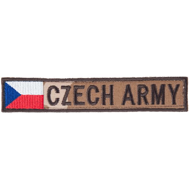 Levně Nášivka:CZECH ARMY - jmenovka s vlajkou vz. 95 béžový | barevná