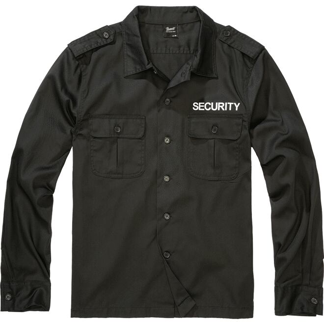 Levně Košile Security US Shirt Long Sleeve černá
