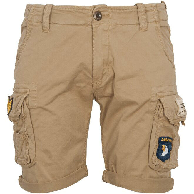 Kalhoty krátké Alpha Crew Short Patch pískové velikost 31