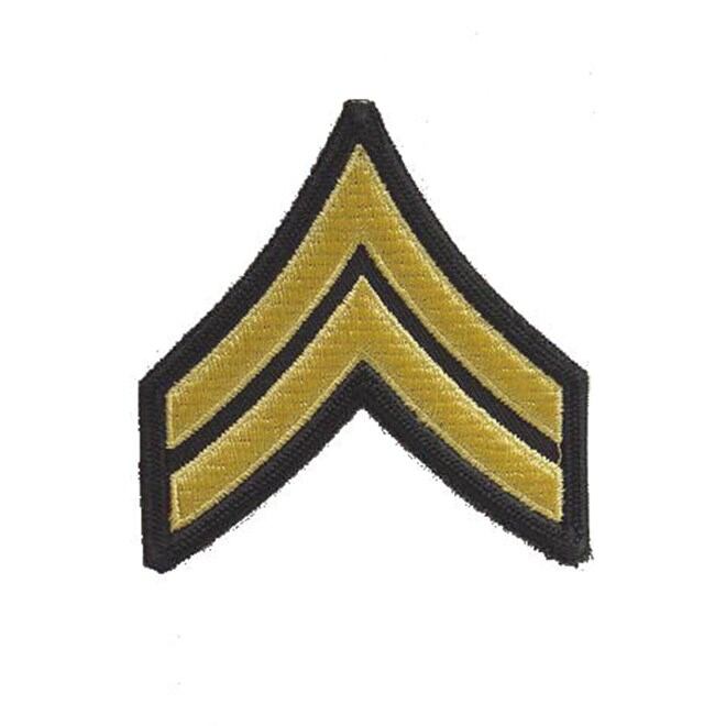 Levně Nášivka: Hodnost US ARMY rukávová Corporal černá | žlutá