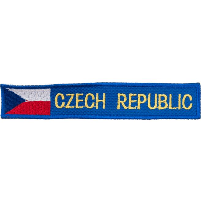 Levně Nášivka: CZECH REPUBLIC - s vlajkou modrá | žlutá