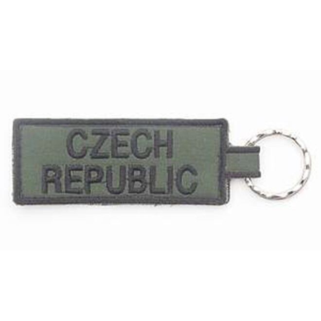 Levně Klíčenka: CZECH REPUBLIC olivová | černá