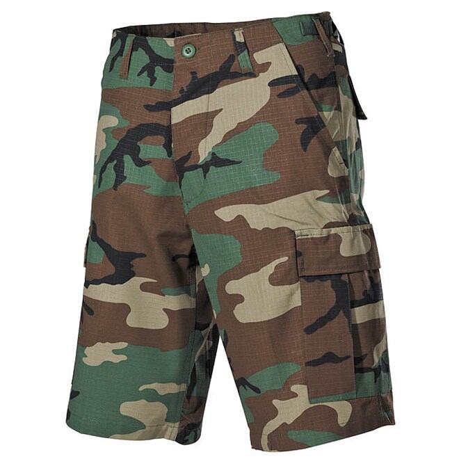 Levně Kalhoty krátké BDU RipStop woodland