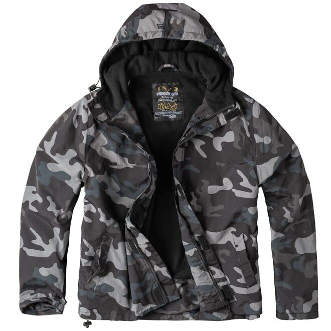 Levně Bunda Windbreaker Zipper blackcamo