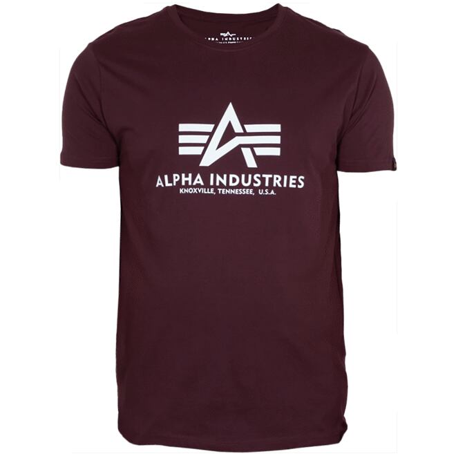 Levně Tričko Alpha Basic T-Shirt deep maroon
