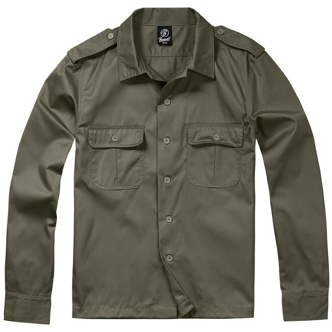 Levně Košile US Shirt Longsleeve olivová
