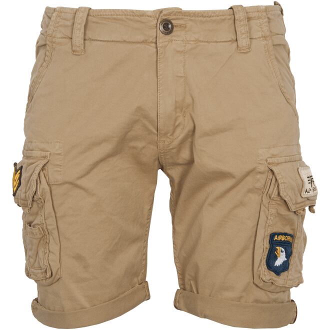 Levně Kalhoty krátké Alpha Crew Short Patch pískové