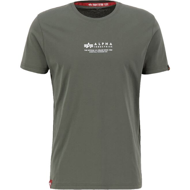 Levně Tričko Alpha Wording T dark olive