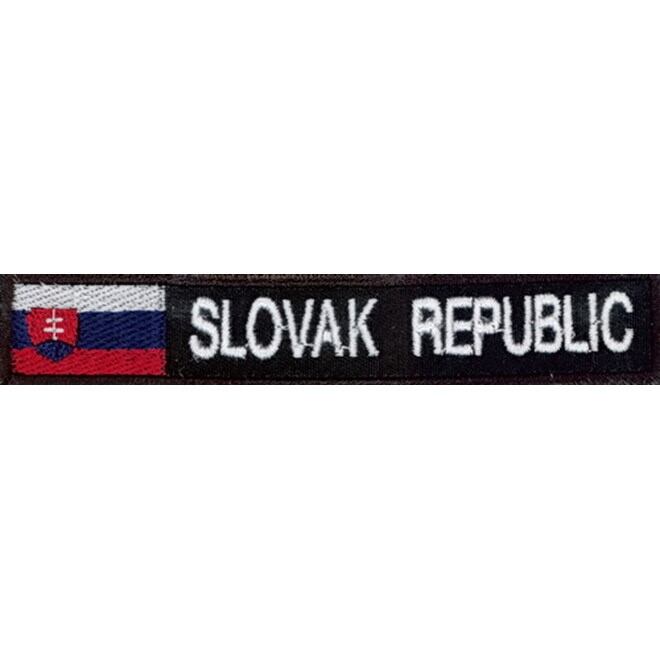 Levně Nášivka: SLOVAK REPUBLIC obdélníková s vlajkou barevná