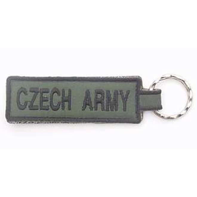 Levně Klíčenka: CZECH ARMY olivová | černá