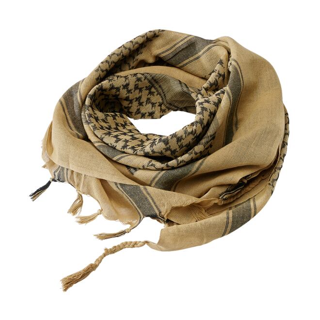 Levně Šátek Palestina: Shemag Scarf okrová | černá