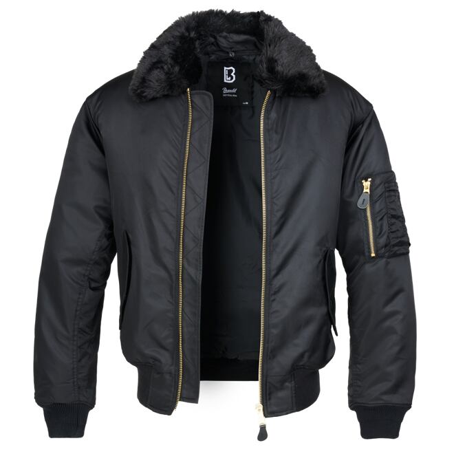Levně Bunda MA2 Fur Collar Jacket černá