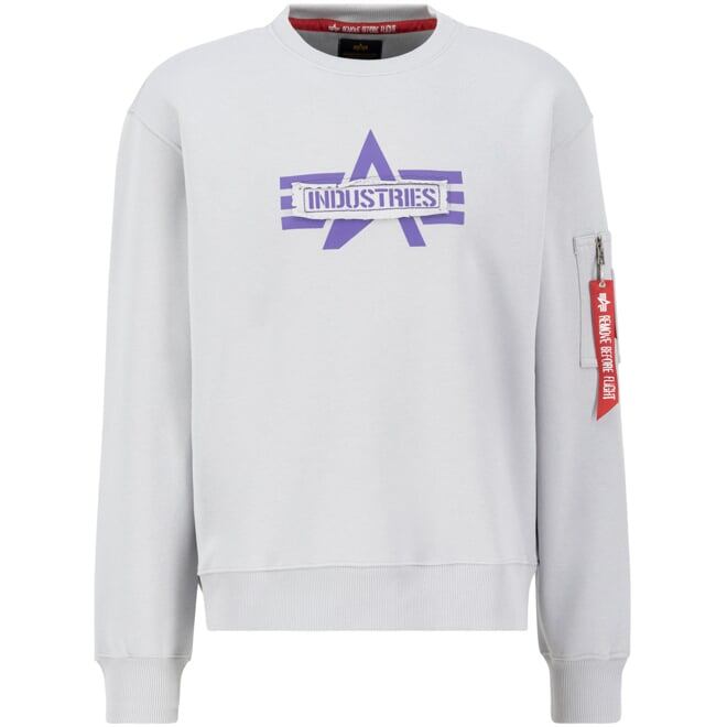 Levně Svetr Alpha Logo Edge Crew Neck pastel grey