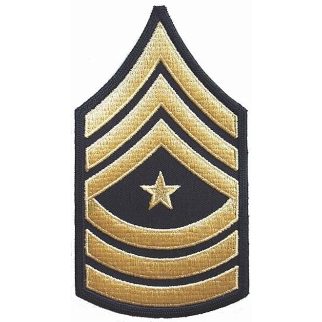 Levně Nášivka: Hodnost US ARMY rukávová Sergeant Major černá | žlutá