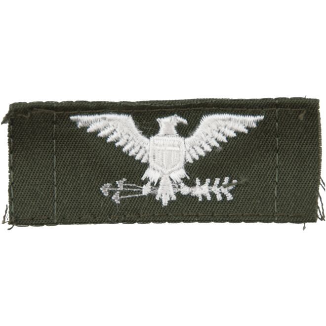 Levně Nášivka: Hodnost US ARMY límcová Colonel - pravá olivová | bílá