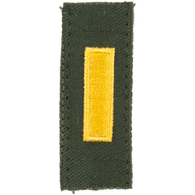 Levně Nášivka: Hodnost US ARMY límcová 2nd Lieutenant olivová | žlutá