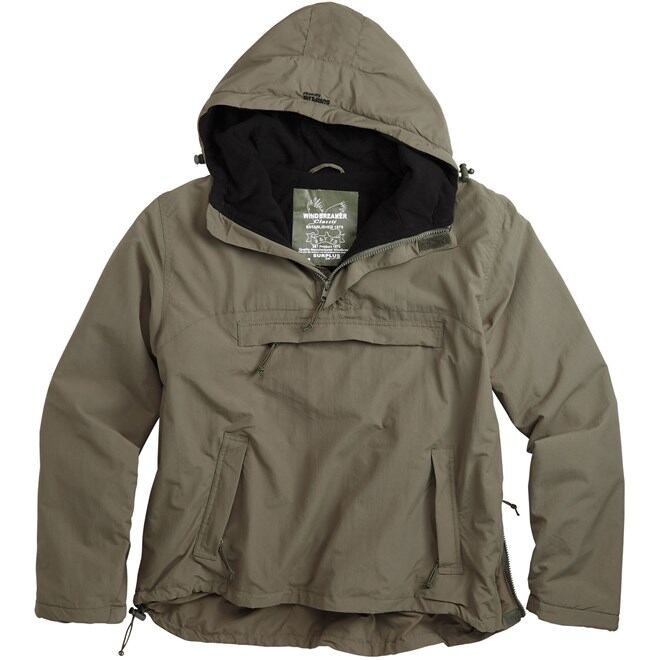 Levně Bunda Windbreaker olivová