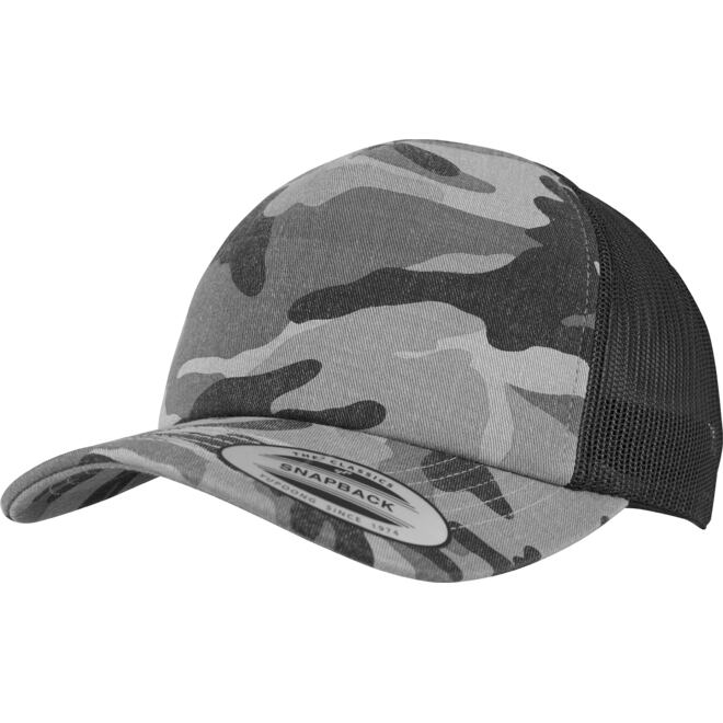 Levně Čepice Baseball Cap Camo Trucker darkcamo | černá