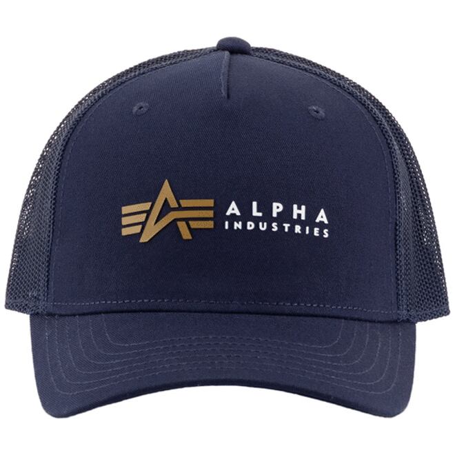 Levně Čepice Alpha Baseball Label Trucker Cap rep. blue