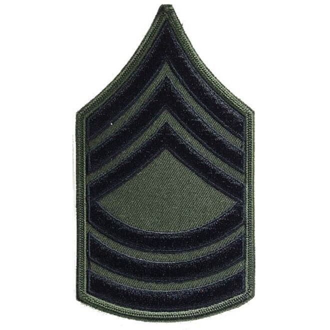 Levně Nášivka: Hodnost US ARMY rukávová Master Sergeant olivová | černá