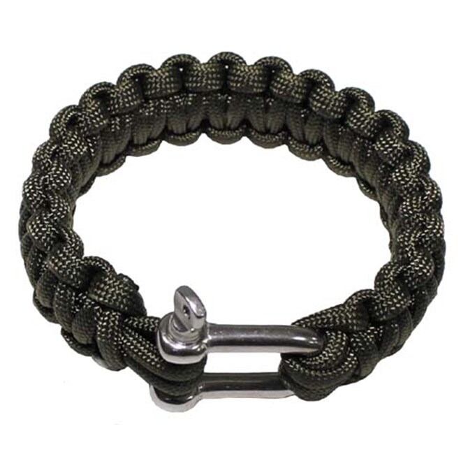 Levně Náramek Paracord 2.3, kov. spona zelený