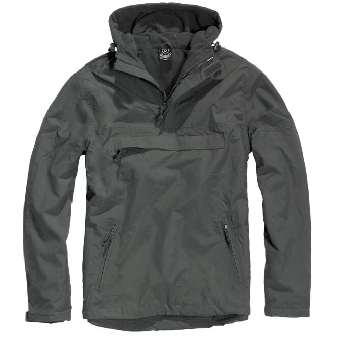 Levně Bunda Windbreaker antracitová