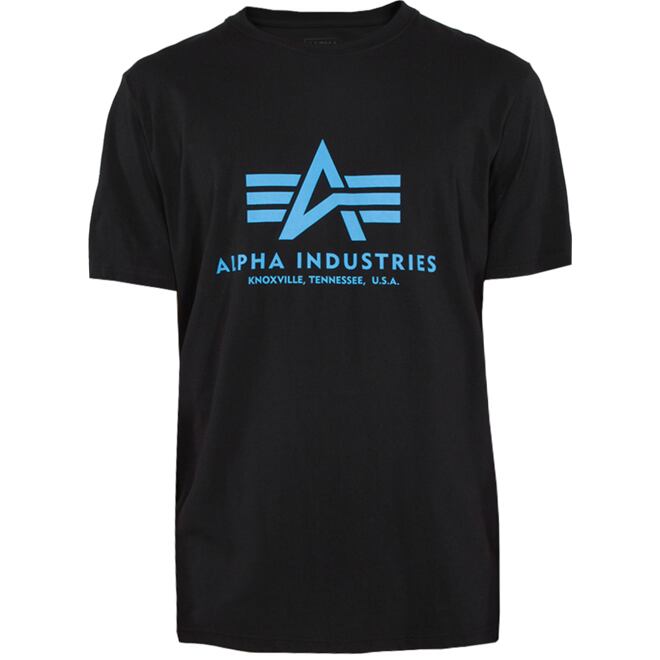 Levně Tričko Alpha Basic T-Shirt černá | modrá