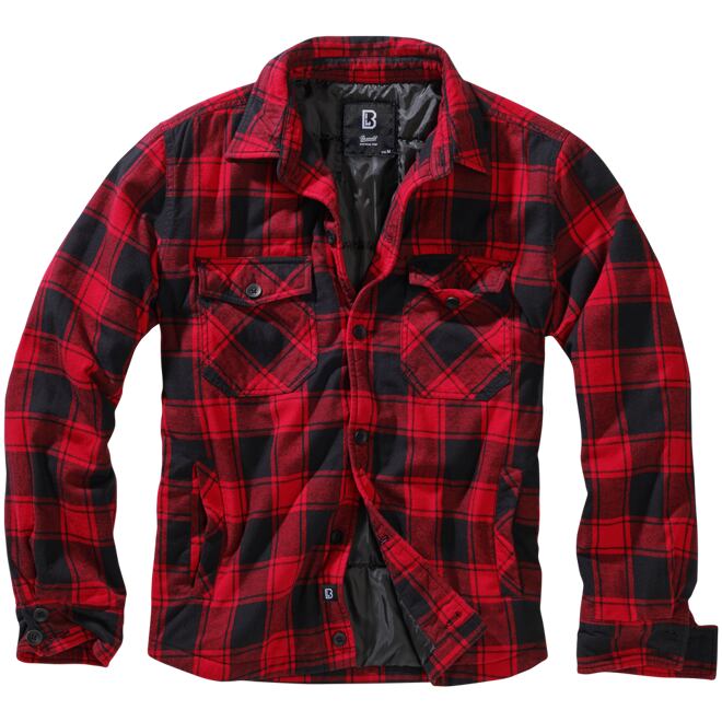 Levně Bunda Lumberjacket červená | černá