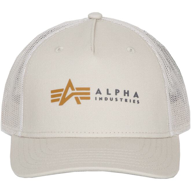 Levně Čepice Alpha Baseball Label Trucker Cap jet stream white
