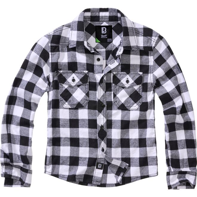 Levně Košile dětská Kids Check Shirt Long Sleeve bílá | černá
