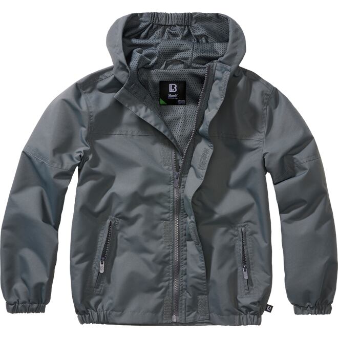 Levně Bunda dětská Kids Summer Frontzip Windbreaker antracitová
