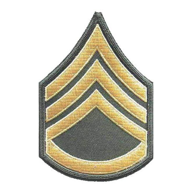Levně Nášivka: Hodnost US ARMY rukávová Staff Sergeant olivová | žlutá