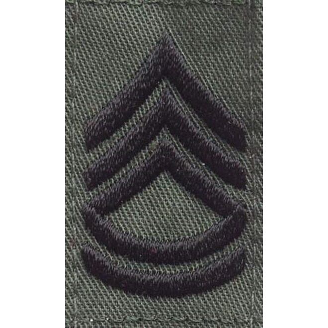 Levně Nášivka: Hodnost US ARMY límcová Sergeant First Class olivová | černá
