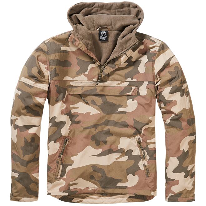 Levně Bunda Windbreaker woodland světlá