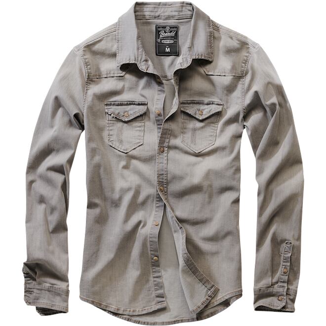 Levně Košile Riley Denim Shirt šedá