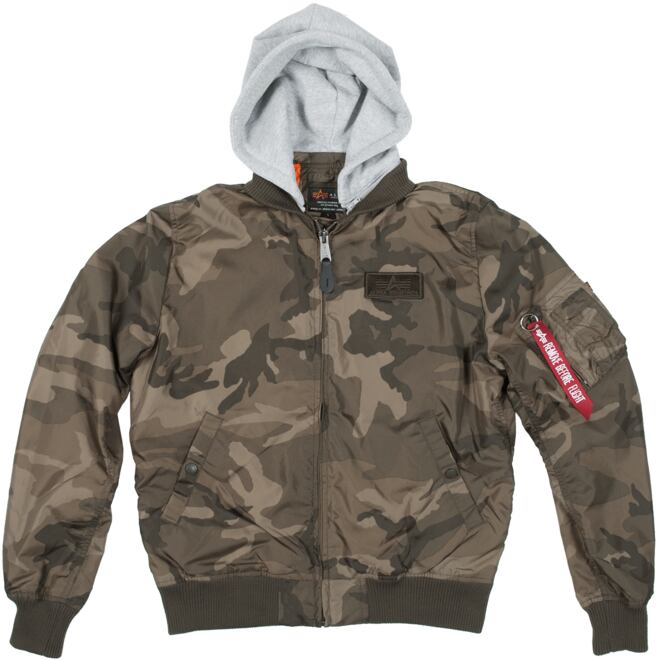 Levně Bunda Alpha MA-1 TT Hood olive camo