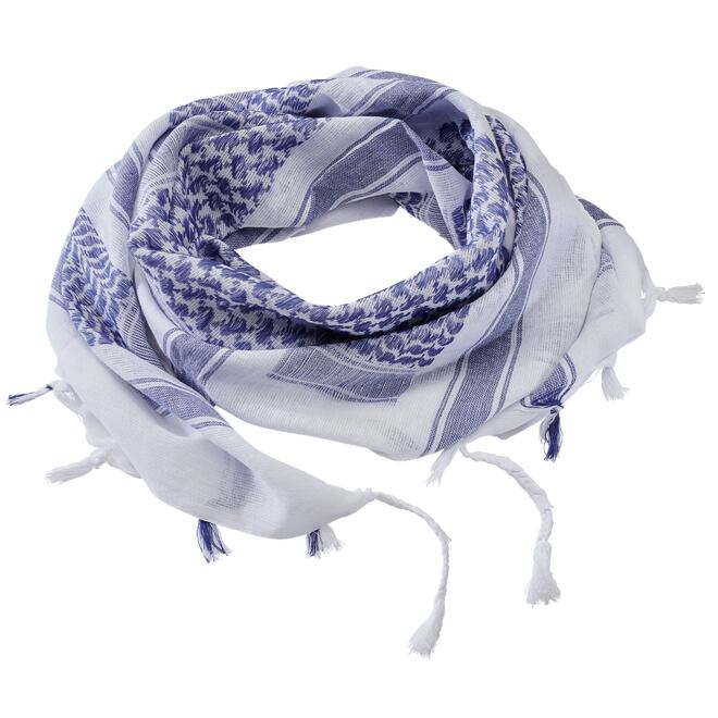 Levně Šátek Palestina: Shemag Scarf bílá | modrá