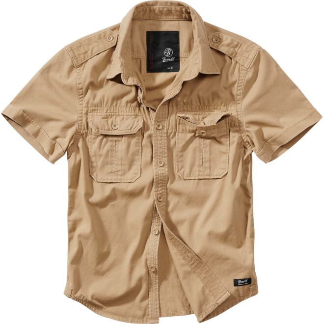 Levně Košile Vintage Shirt Shortsleeve 1/2 camel