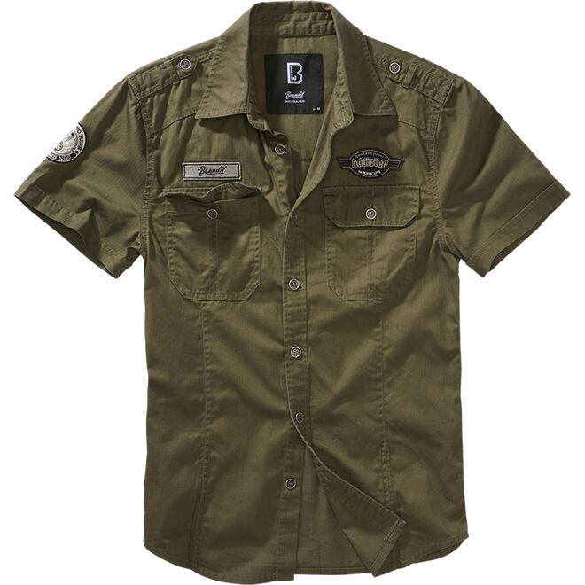 Levně Košile Luis Vintageshirt Short Sleeve olivová