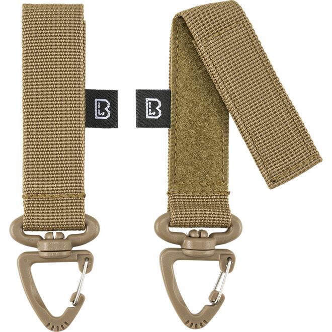 Levně Poutko taktické s karabinou Belt and Molle Loop Carabiner camel